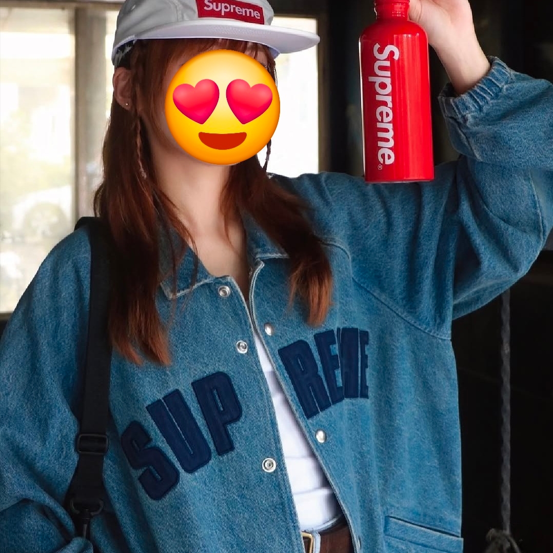 Supreme Arc Denim Coaches Jacket Washed Indigo - 25SS 착용 스타일 - 1