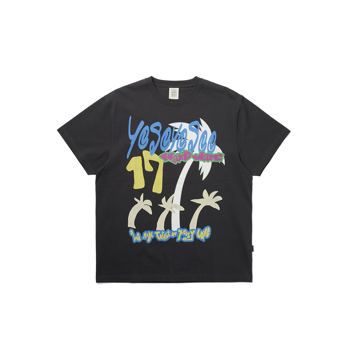 [더블적립] 예스아이씨 예스 트로피칼 티셔츠 차콜([더블적립] YESEYESEE Y.E.S Tropical Tee Charcoal)