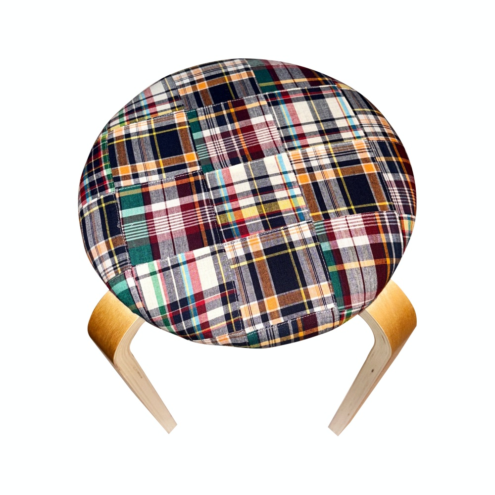 유라이크왓 리얼 패치워크 스툴 (브라운)(you like what Real patchwork stool (brown)) - 3