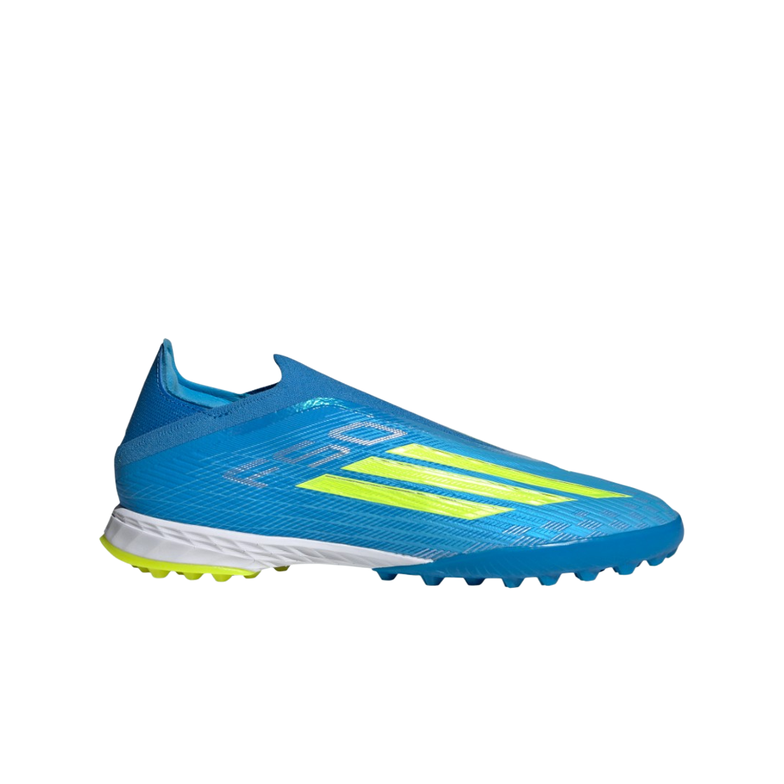 JQ1484 Adidas F50 Pro Laceless TF Lucid Ray Blue Team Solar Yellow 2