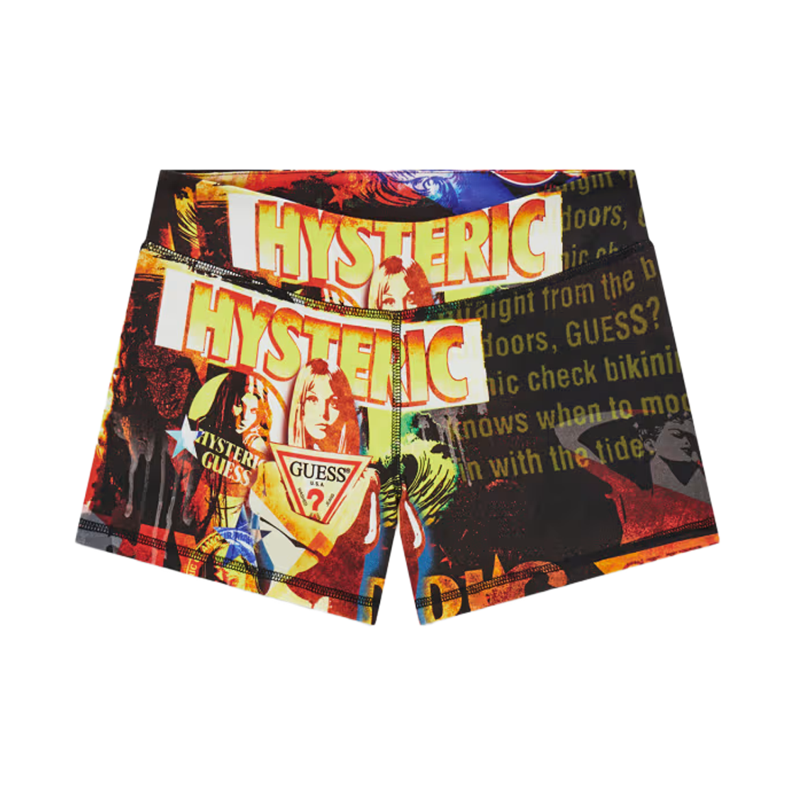 (W) 게스 진 x 히스테릭 글래머 프린티드 쇼츠 멀티컬러 패턴((W) GUESS Jeans x Hysteric Glamour Printed Shorts Multicolor Pattern)