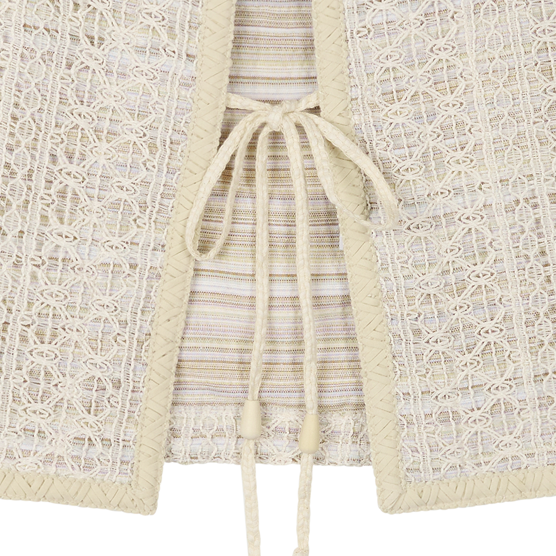 영 앤 생 우먼 아이보리 더블 레이어드 니트 브라 베스트 아이보리 - 26SS(Young N Sang Women Ivory Double Layered Knit Bra Vest Ivory - 26SS) - 5