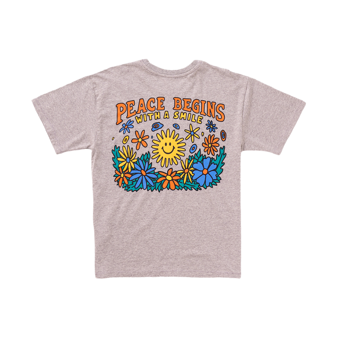 빅웨이브 컬렉티브 피스어게인 반팔 티셔츠 스포츠 그레이(BIGWAVE COLLECTIVE Peace Again Tee Sport Gray) - 1