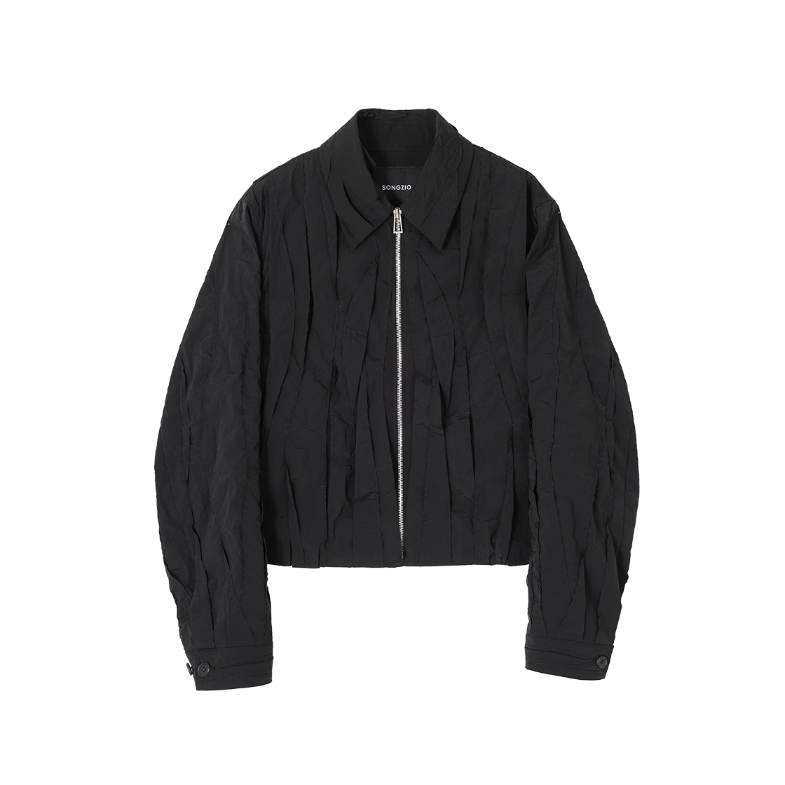 WI2JP719BK (W) SONGZIO COLLECTION Fragment Bias Cut Jacket Black
