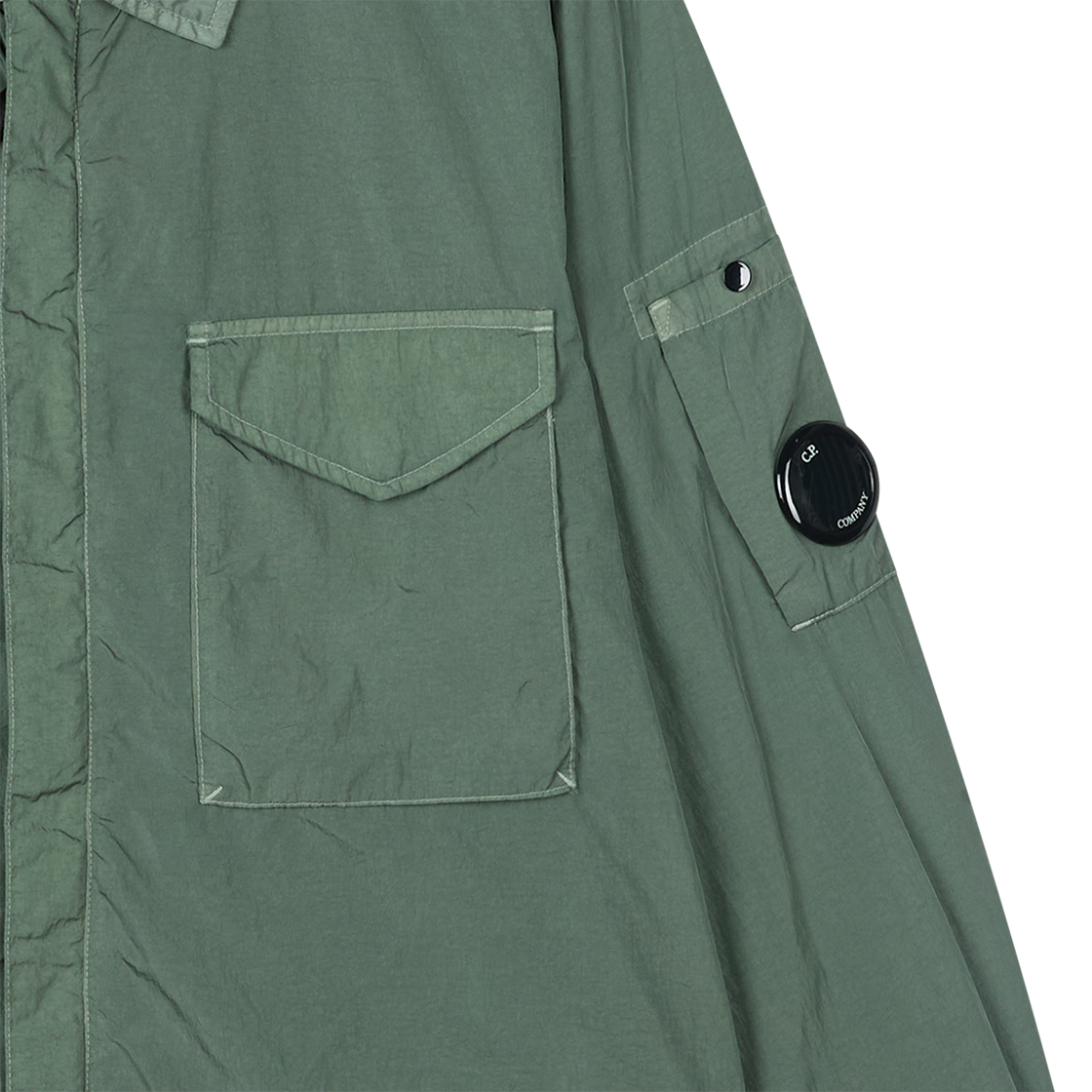 C.P. 컴퍼니 크롬 R 집 렌즈 오버셔츠 로렐 리스 - 26SS(C.P. Company Chrome R Zipped Lens Overshirt Laurel Wreath - 26SS) - 5