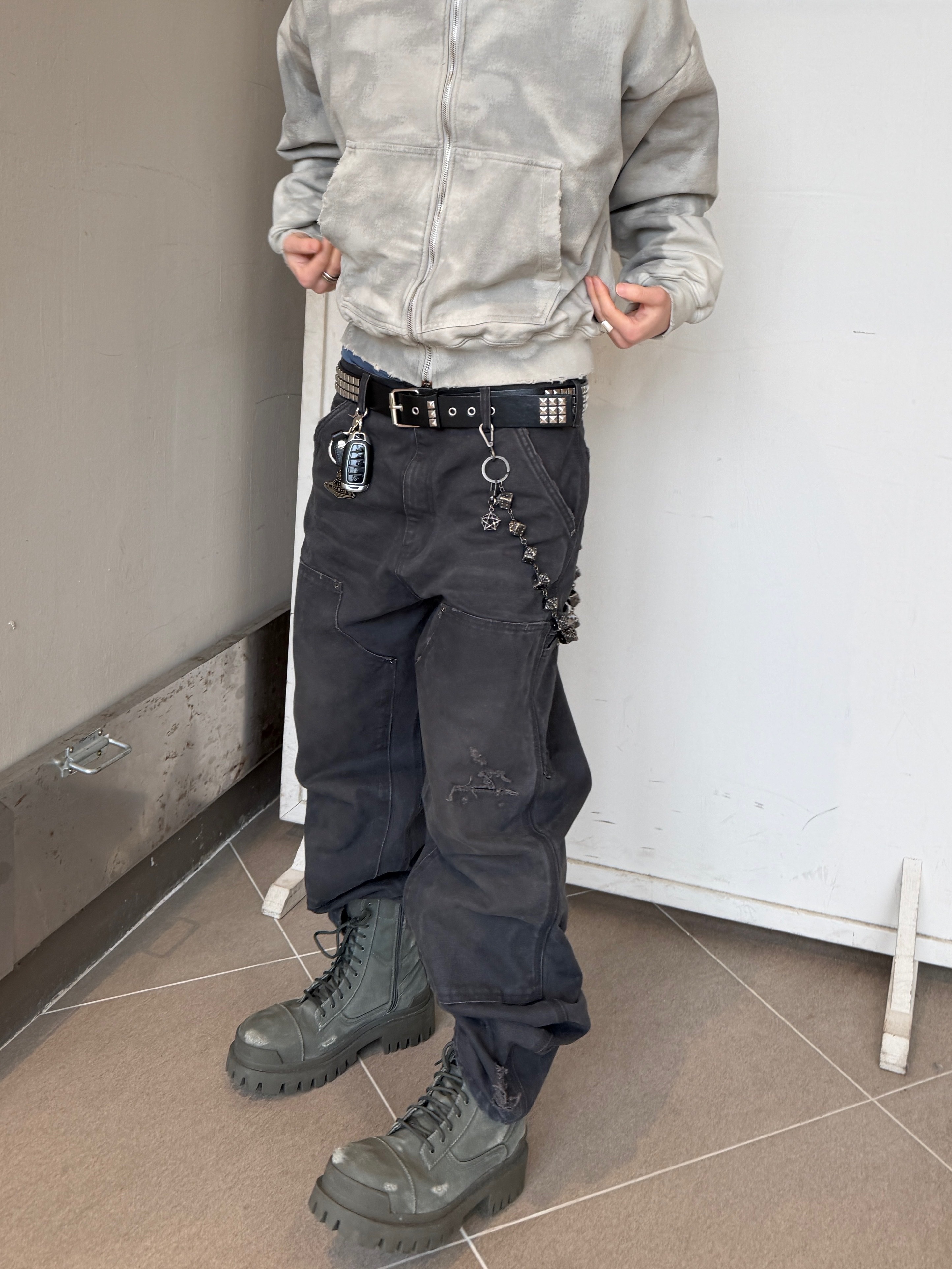 qualisartifexpereo VTG Double Knee Work Pants Graphite 착용 스타일 - 10