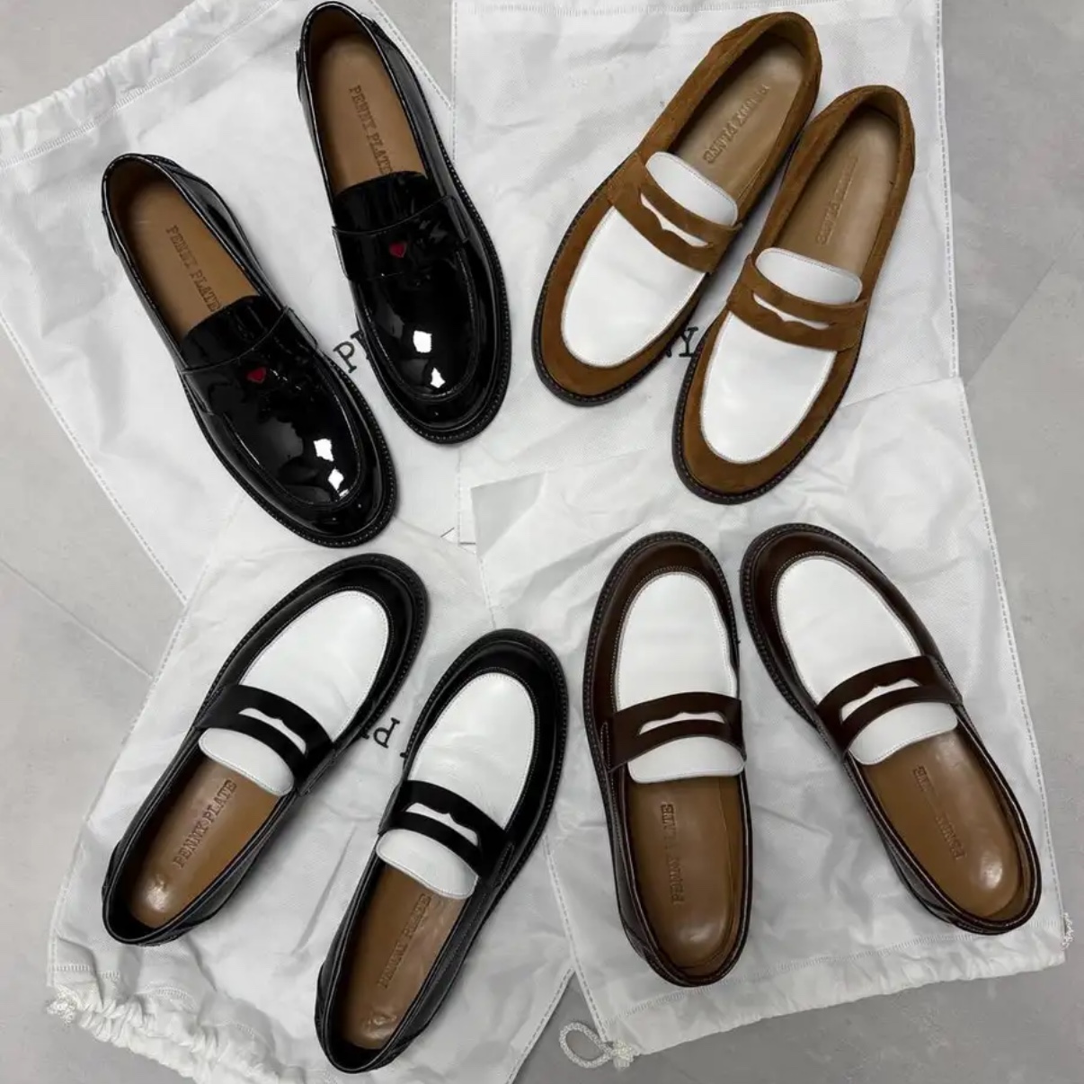 PENNY PLATE Men Loafer Glossy Heart Low 착용 스타일