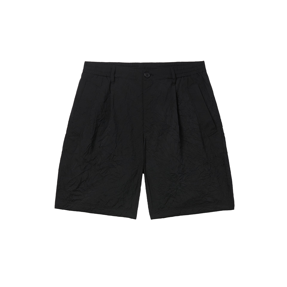 시리즈 셋업 변형 크리즈 와이드 쇼츠 블랙(SERIES Set Up Modified Crease Wide Shorts Black) - 1