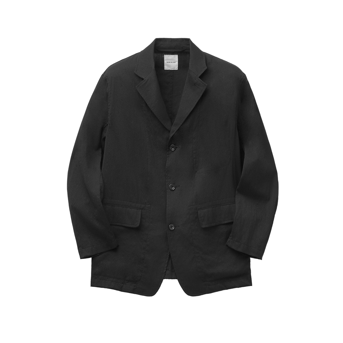 시리즈 사쥬 드 크레 더블유오에스아이 텀블 워시드 자켓 블랙(SERIES Sage De Cret Wo/Si Tumble Washed Jacket Black)