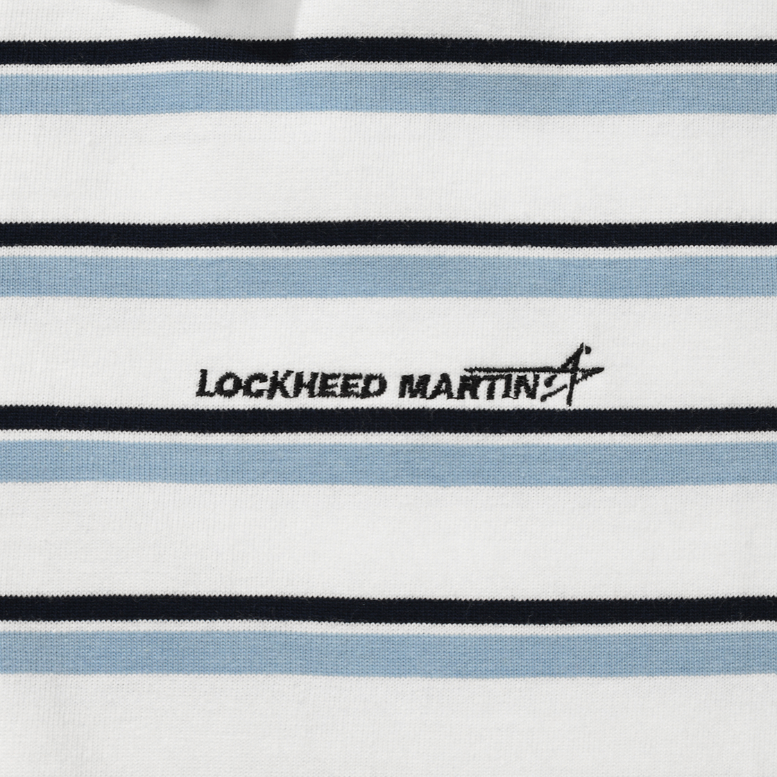 록히드마틴 멀티 스트라이프 카라 티셔츠 화이트(LOCKHEED MARTIN Multi Stripe Collar Ts White) - 5
