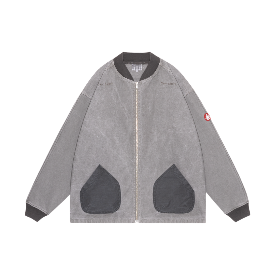 카브엠트 오버다이 저지 슬리브 집 자켓 카키 - 26SS(Cav Empt Overdye Jersey Sleeve Zip Jacket Khaki - 26SS)