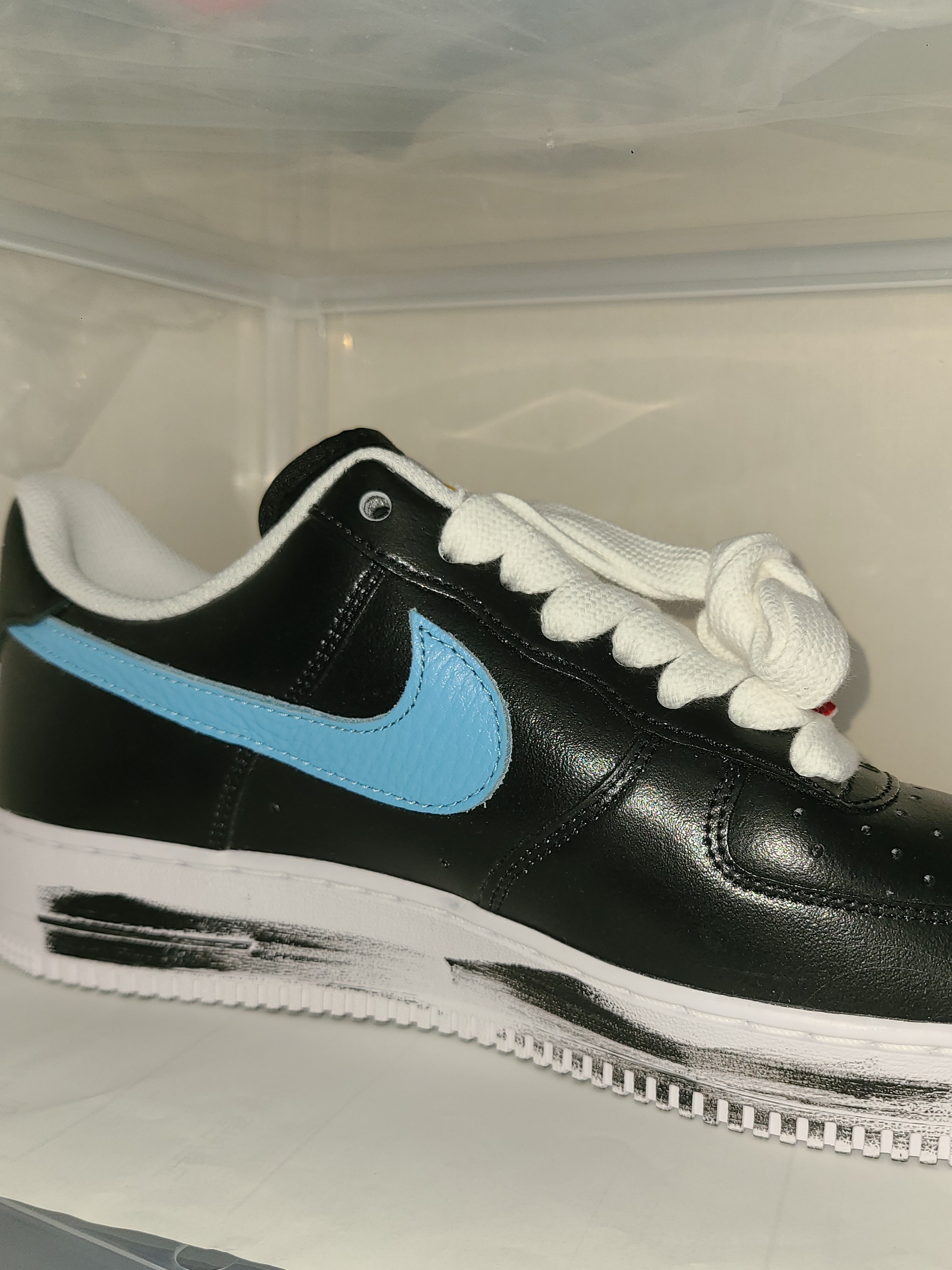 Nike x Peaceminusone Air Force 1 Low Para-Noise 3.0 Black and Multicolor 착용 스타일