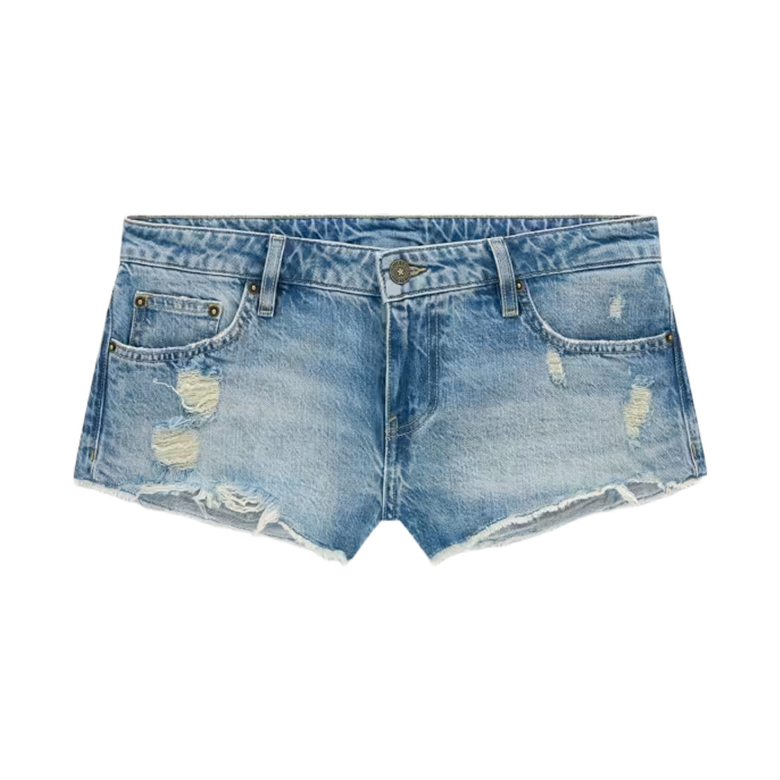 (W) 게스 진 x 히스테릭 글래머 데님 쇼츠 라이트 블루((W) GUESS Jeans x Hysteric Glamour Denim Shorts Light Blue)