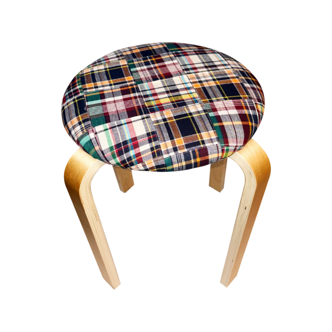 유라이크왓 리얼 패치워크 스툴 (브라운)(you like what Real patchwork stool (brown)) - 1