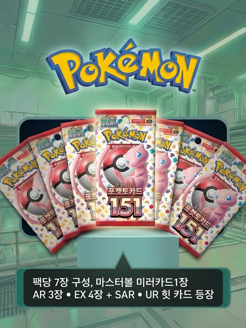 Pokemon TCG Scarlet & Violet Enhanced Expansion Pack Pokemon Card 151 Box (Pack of 20/Korean Ver.), Pokemon TCG Scarlet & Violet Enhanced Expansion Pack Pokemon Card 151 Box (Japanese Ver.) 착용 스타일 - 4