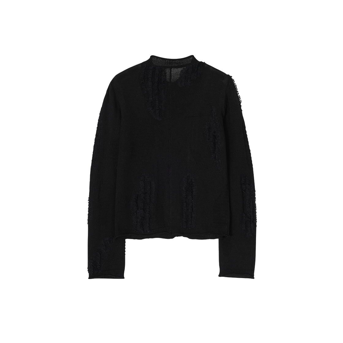 (W) 송지오 페인티드 인타샤 가디건 블랙((W) SONGZIO Painted Intarsia Cardigan Black) - 2