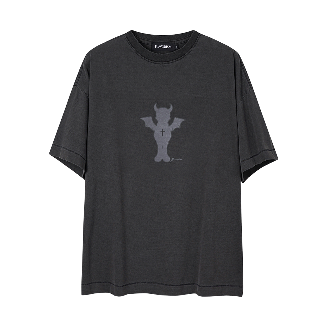 플레이버리즘 데빌 키드 티셔츠 차콜(Flavorism Devil Kid T-shirt Charcoal)