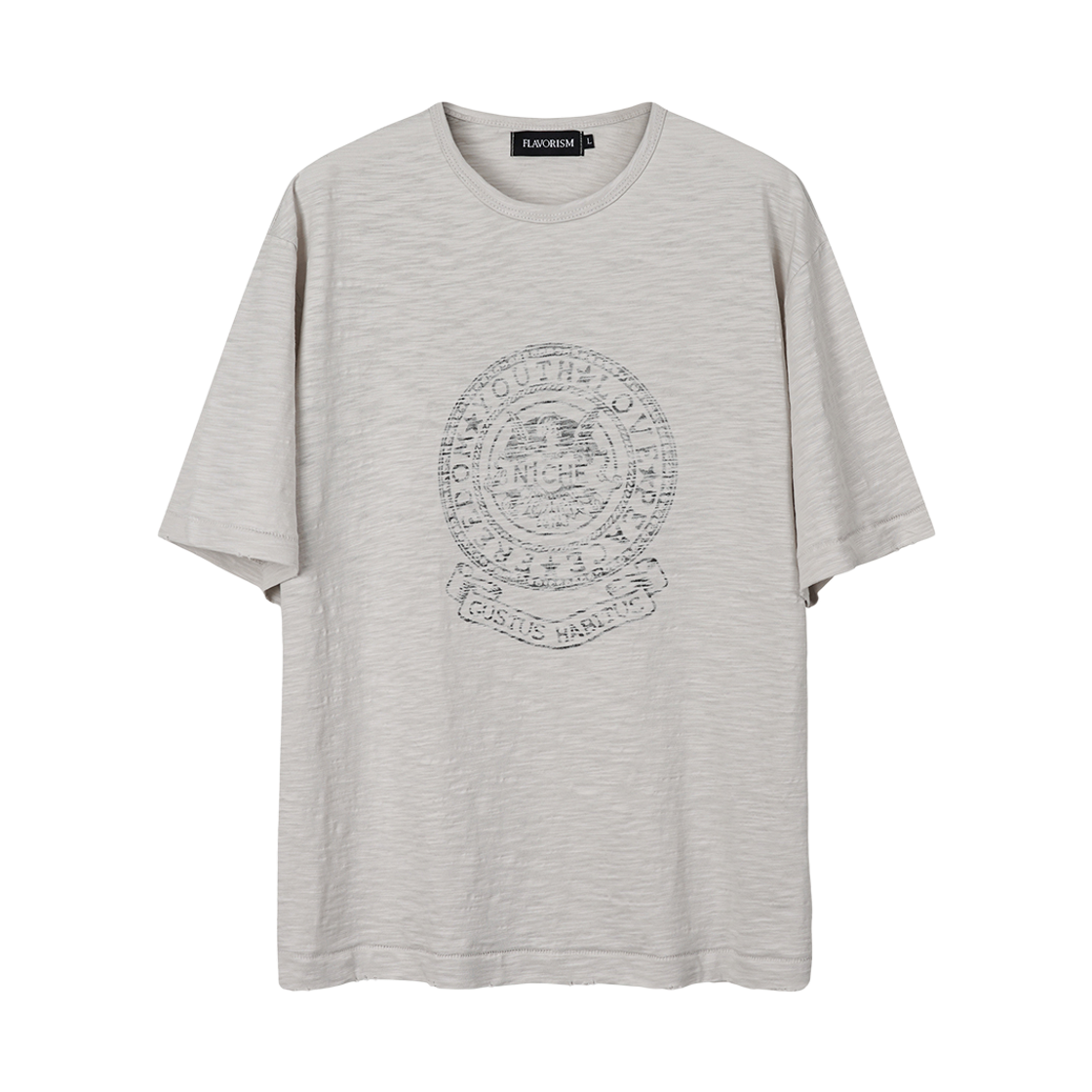 플레이버리즘 니치 슬럽 티셔츠 더스티 샌드(Flavorism Niche Slub T-shirt Dusy Sand)