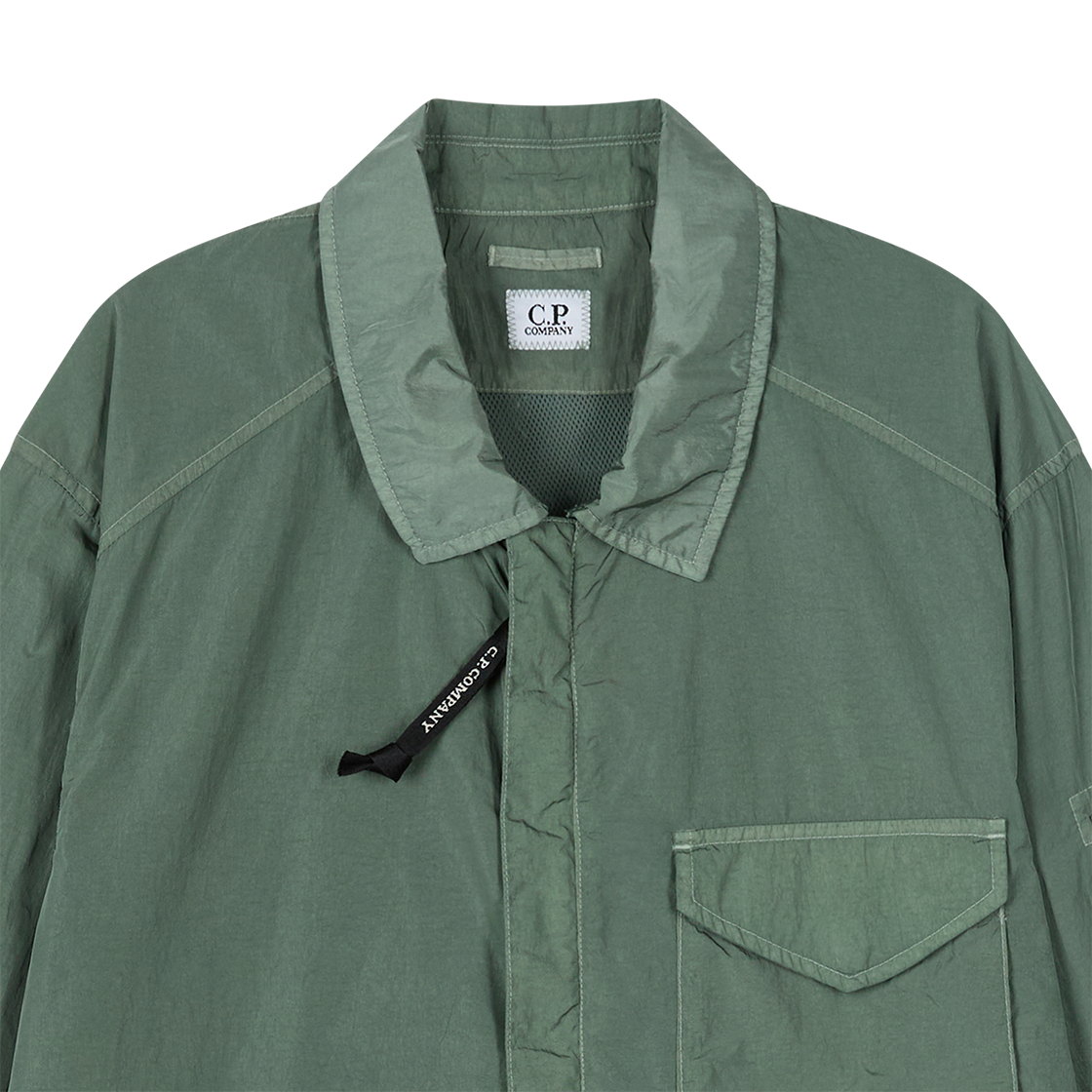 C.P. 컴퍼니 크롬 R 집 렌즈 오버셔츠 로렐 리스 - 26SS(C.P. Company Chrome R Zipped Lens Overshirt Laurel Wreath - 26SS) - 3