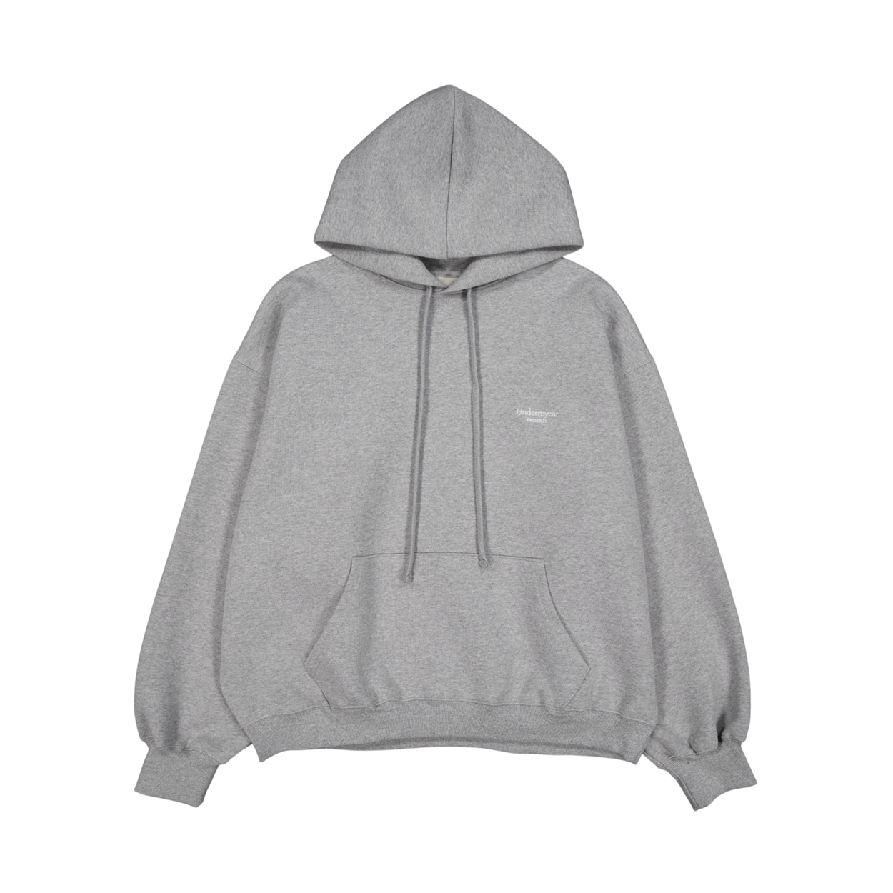 언더마이카 무.173 클래식 로고 본디드 스웻 후디 멜란지 그레이(Undermycar Mu.173 Classic Logo Bonded Sweat Hoodie Melange Gray)