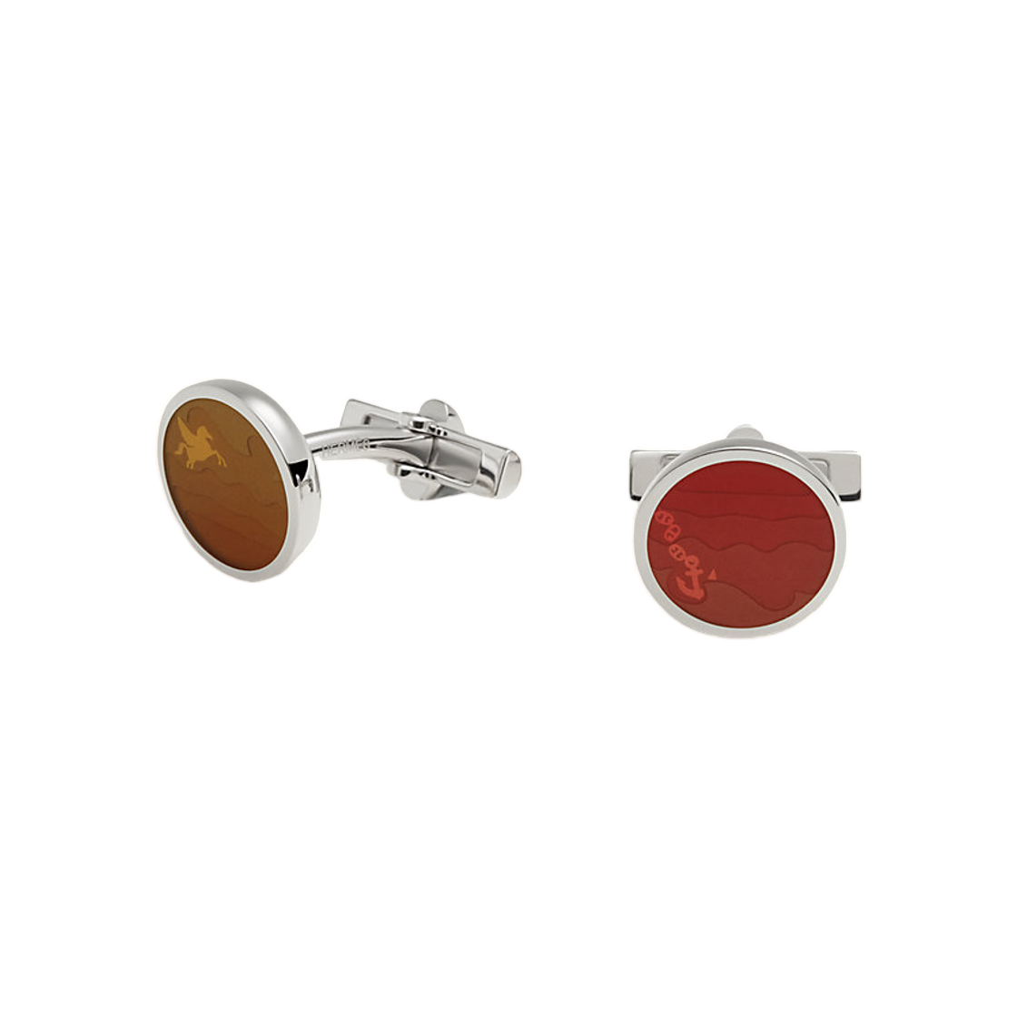 에르메스 파노라마 커프스링크 래커드 메탈 & 오로르(Hermes Panorama Cufflinks Lacquered Metal & Aurore) - 1