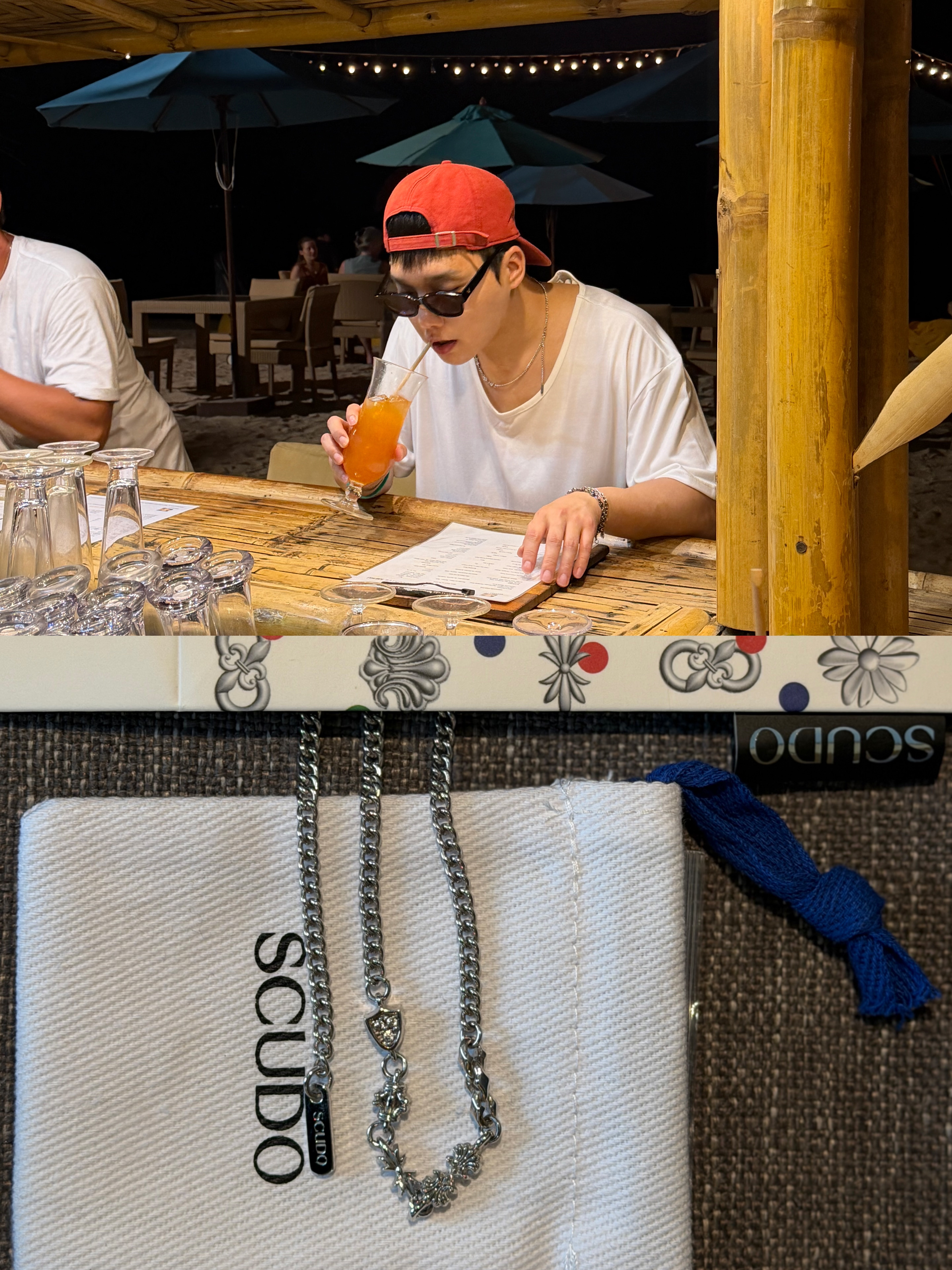 Scudo Emblem Slim Necklace 착용 스타일 - 4