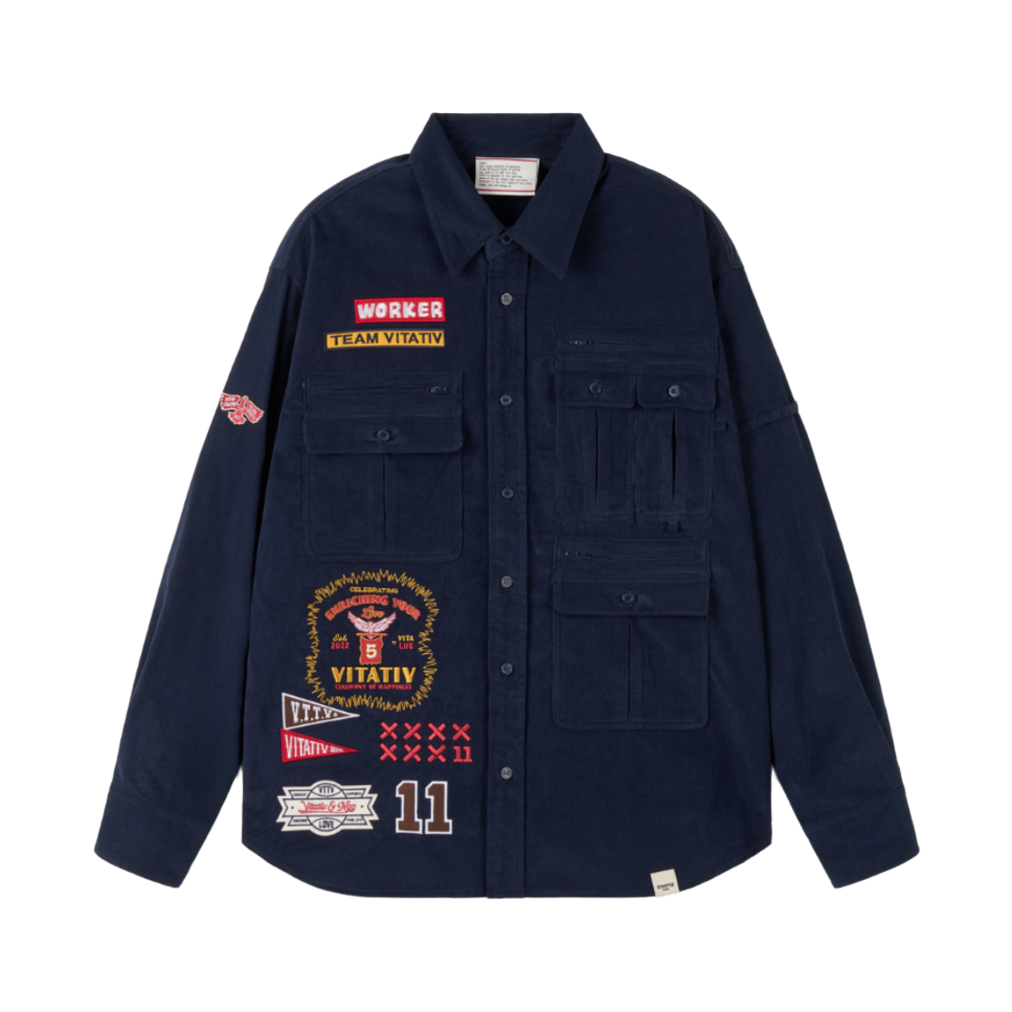 비타티브 패치포켓셔츠 네이비(VITATIV Patch Pocket Shirt Navy) - 1