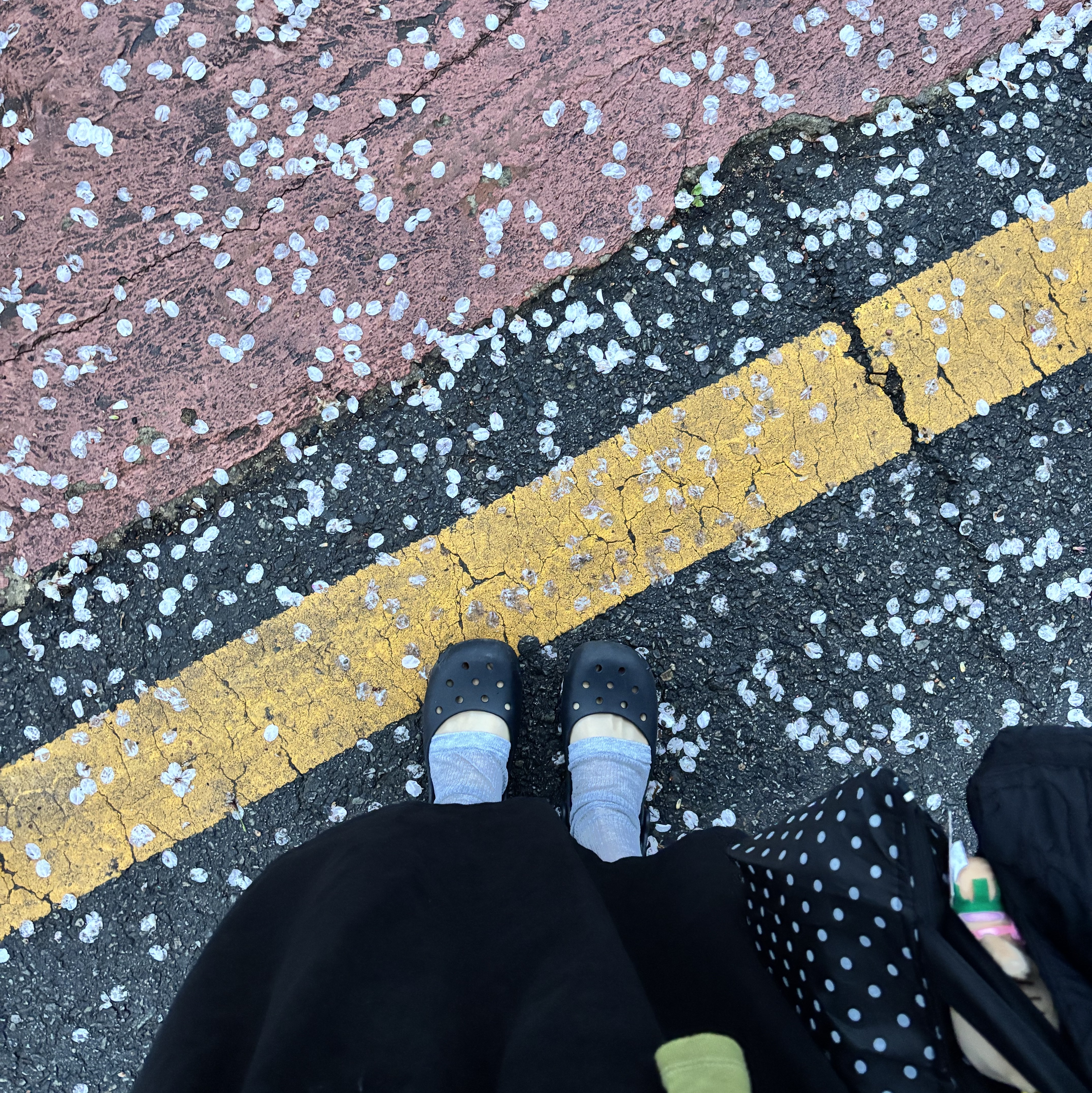 (W) Crocs Classic Ballet Black 착용 스타일