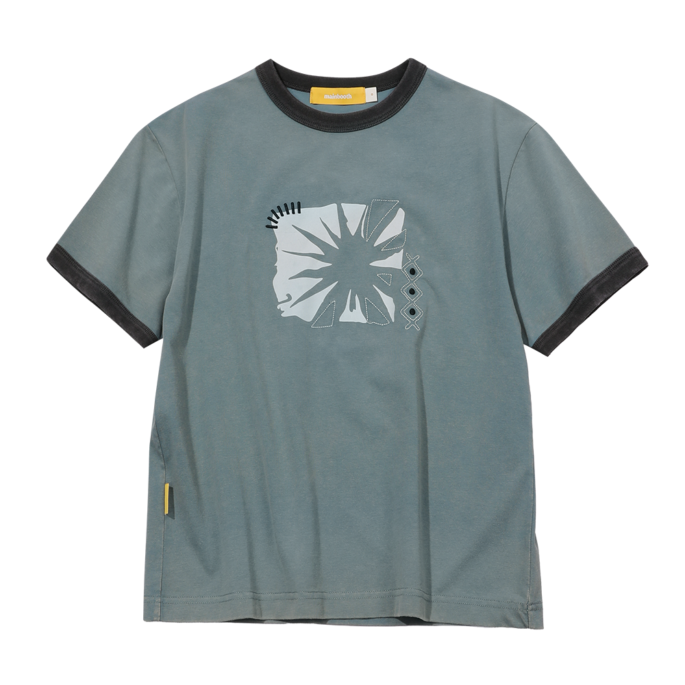 메인부스 선 트레이스 티셔츠 틸 그린(MAINBOOTH Sun Trace T-shirt TEAL Green)