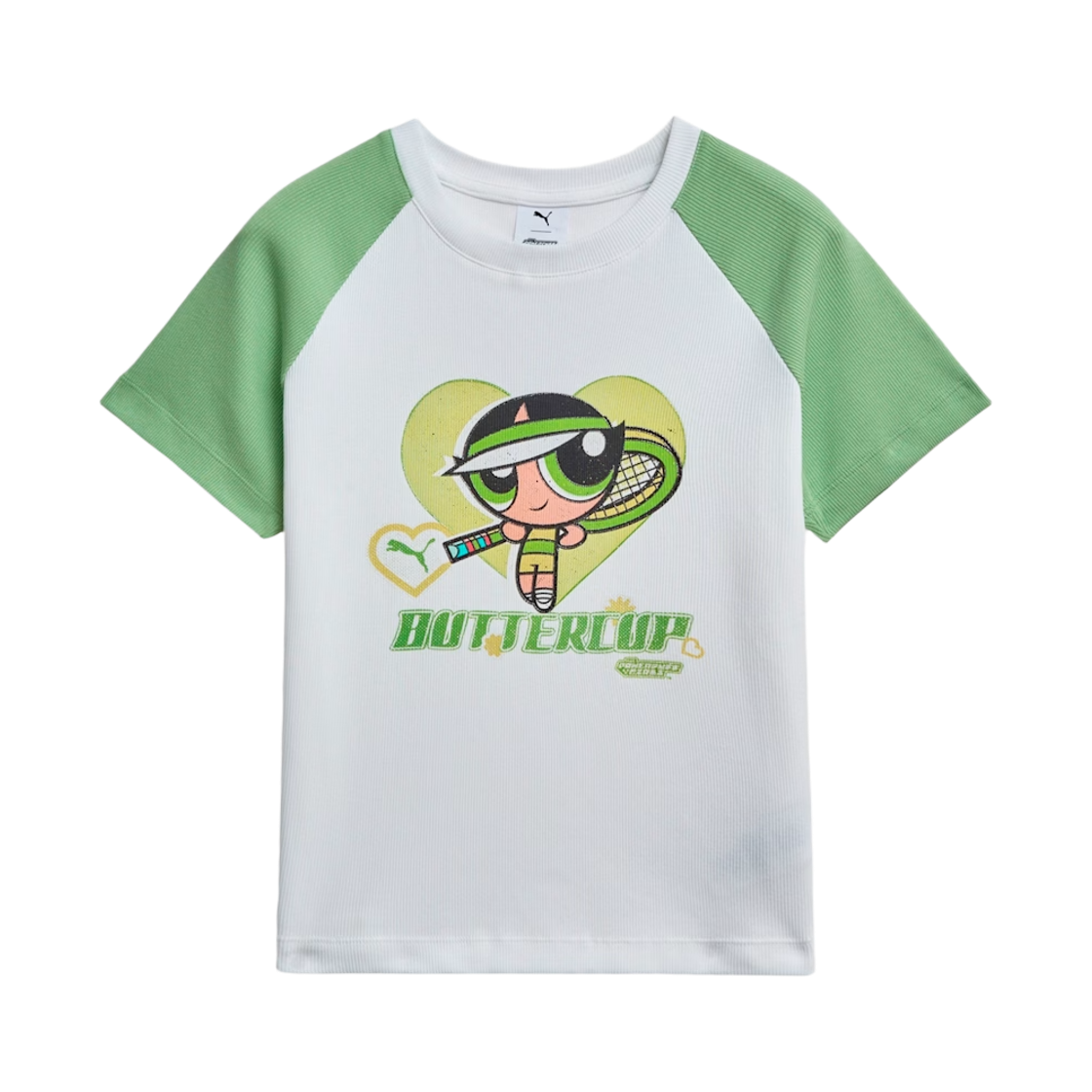 637469-02 (W) Puma x The Powerpuff Girls S/S T-Shirt Raglan White