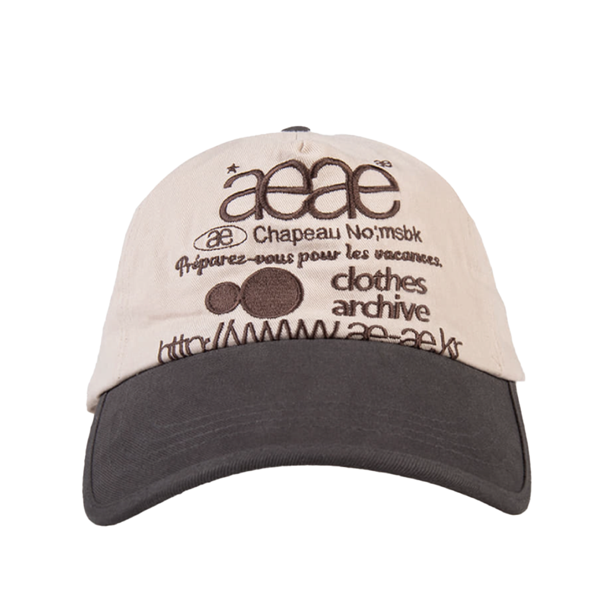 [오프라인 전용] 에이이에이이 우먼 웹 로고 5패널 캡 차콜 모카 - 26SS([오프라인 전용] AEAE Women Web Logo 5Pannel Cap Charcoal Moca - 26SS)