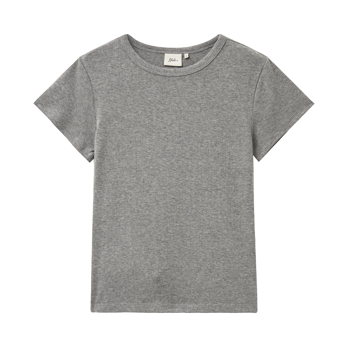 예일 우먼즈 포인텔 반팔 티셔츠_그레이(Yale Women’s Pointelle Short Sleeve T-Shirt_Gray)