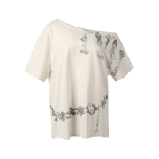 Thevinylhouse Cut-Off Loose Chain Tee (W) Beige