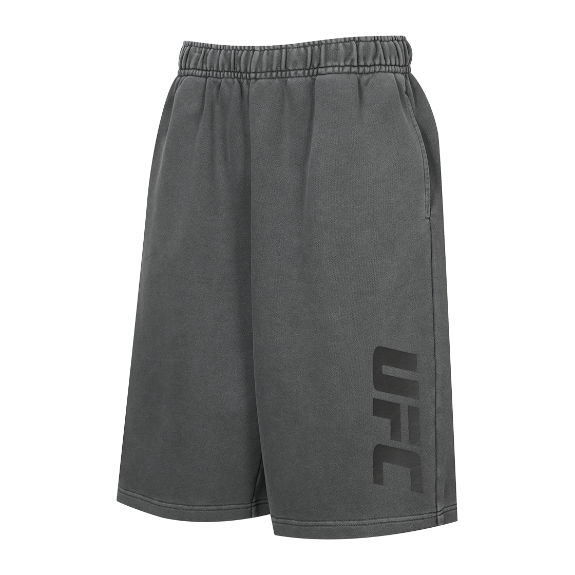 유에프씨 스포츠 빅로고 다잉 메가핏 버뮤다 쇼츠 챠콜 U2SPX2321CH(UFC SPORT Big Logo Dyeing Mega Oversized Fit Bermuda Shorts Charcoal) - 1