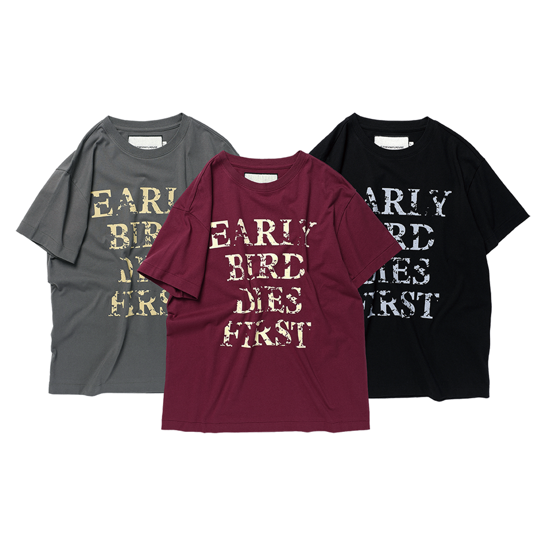더바이닐하우스 얼리 버드 다이즈 티셔츠 블랙(Thevinylhouse Early Bird Dies Tee Black) - 5