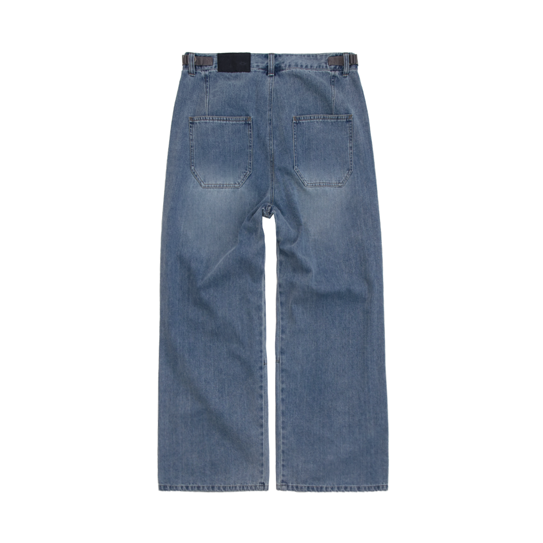 폴리테루 고시마 데님 팬츠 워시드 블루 002 (슬럽 블루)(Polyteru Gosima Denim Pants Washed Blue 002 (Slub Blue)) - 2