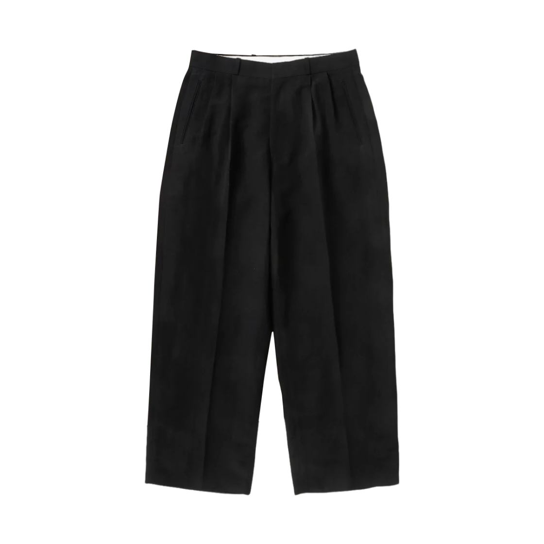 아프레쎄 리넨 레이온 와이드 트라우저 블랙 - 26SS(A.Presse Linen Rayon Wide Trousers Black - 26SS)