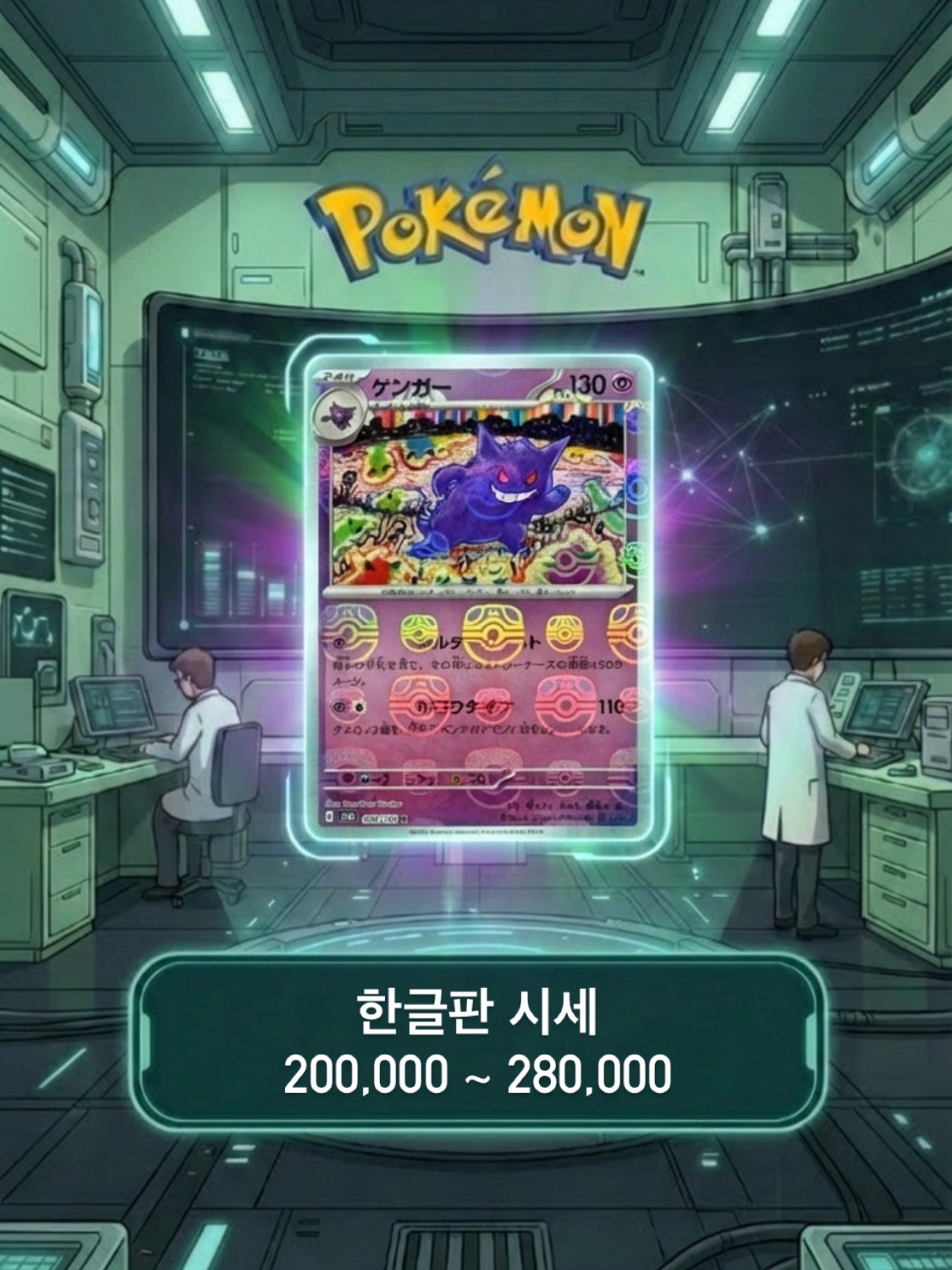 Pokemon TCG Gengar R Masterball Mirror Pokemon Card 151 (Japanese Ver.), Pokemon TCG Mewtwo R Masterball Mirror Pokemon Card 151 (Japanese Ver.) 착용 스타일 - 1
