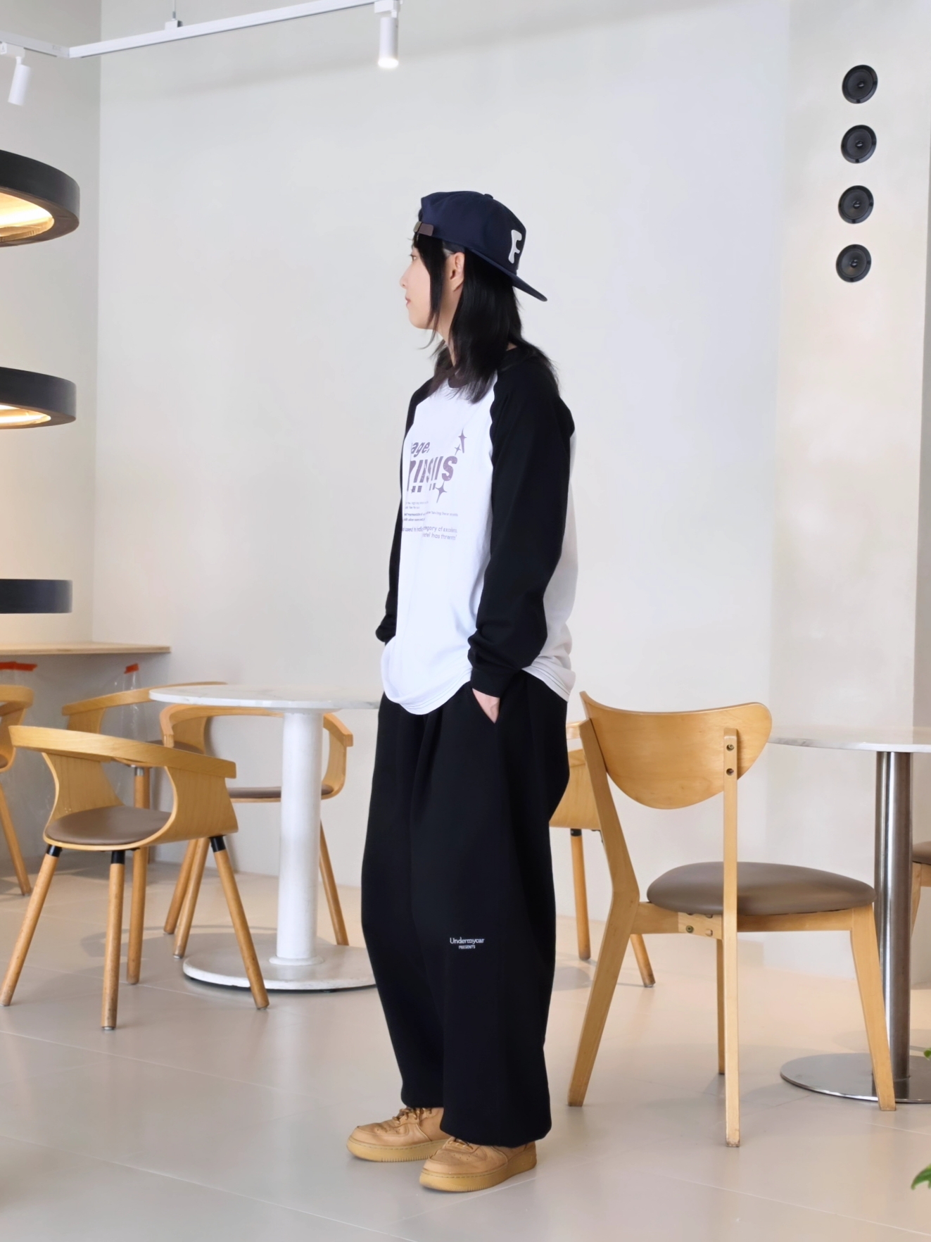 Undermycar Mu.03 Anti Fxxking Logo Play Oversized Sweat Jogger Black, pagesiisii Purple Chrome Siisii Stars Print Overfit Long Sleeve Black 착용 스타일 - 3