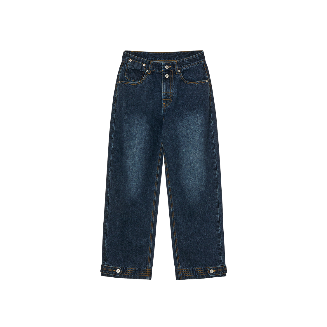 [예약 배송] 에이이에이이 커브 데님 팬츠 다크 블루([예약 배송] AEAE Curve Denim Pants Dark Blue) - 1