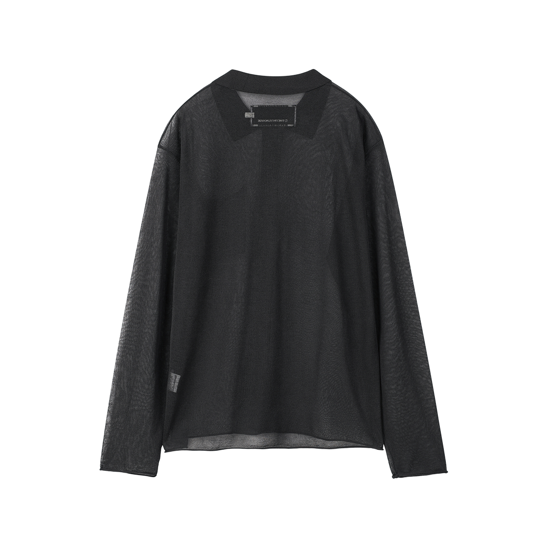 더바이닐하우스 시어 카라 가디건 차콜(Thevinylhouse Sheer Collar Cardigan Charcoal) - 2