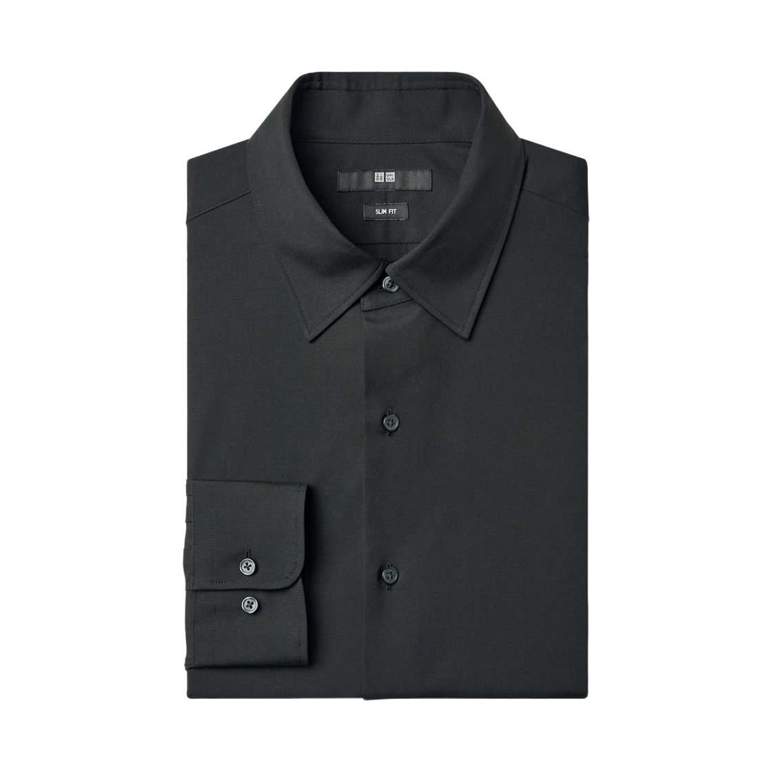 유니클로 파인 클로스 슬림 셔츠 레귤러 칼라 블랙 - JP(Uniqlo Fine Cloth Slim Shirt Regular Collar Black - JP) - 2