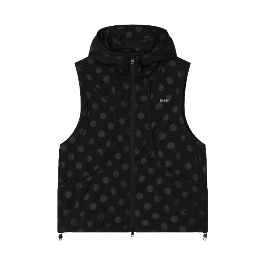 썬릿 투웨이 도트 후디드 윈드브레이커 블랙(SUNLIT 2Way Dot Hooded Wind Breaker Black) - 2