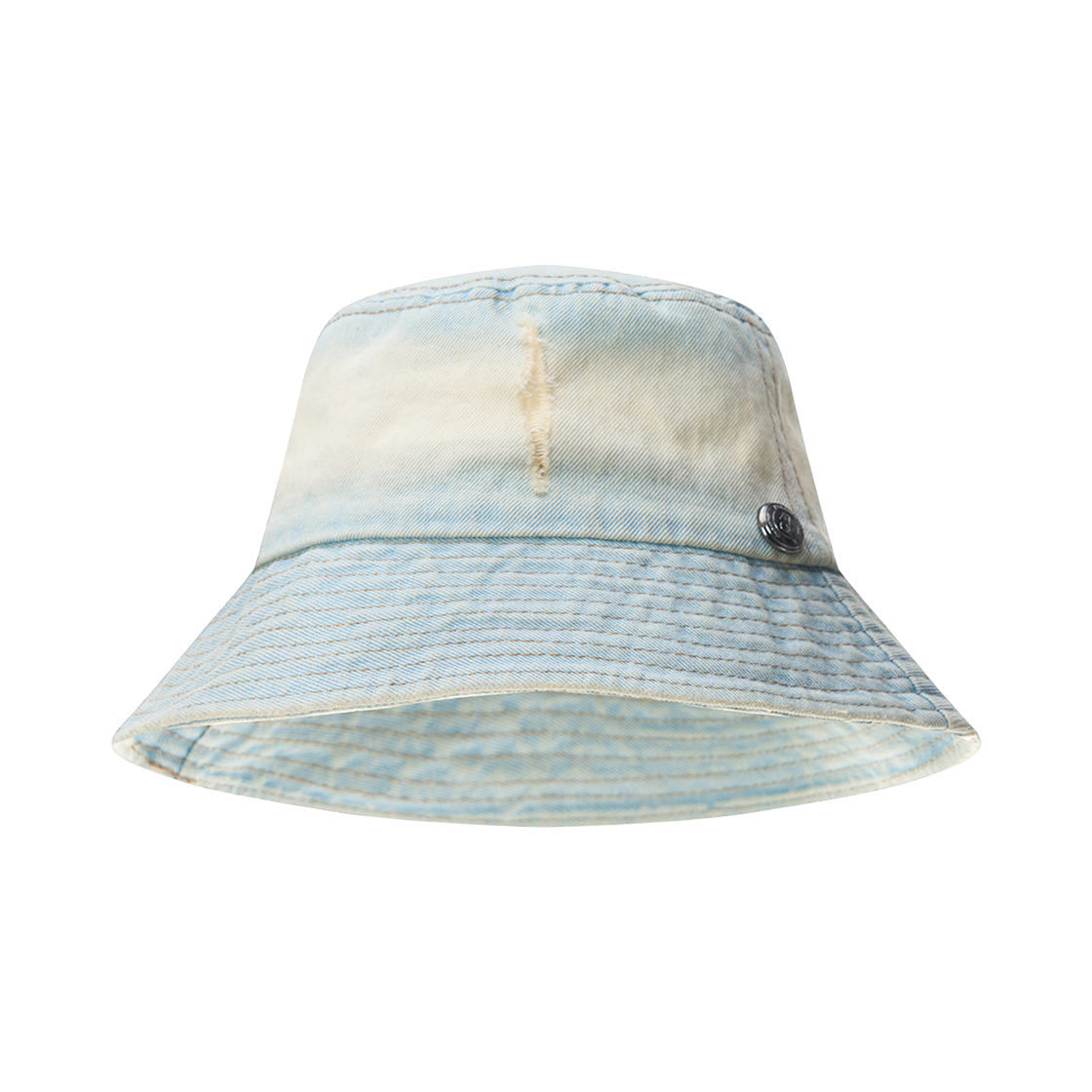 올인컴플리트 빈티지 블리칭 데님 버킷햇 연청(Allincomplete Vintage Bleaching Denim Bucket Hat Light Blue Denim)