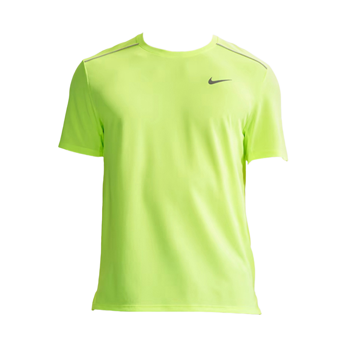 나이키 마일러 드라이핏 숏슬리브 러닝 탑 볼트 아이스 베얼리 볼트 - 아시아(Nike Miler Dri-Fit Short Sleeve Running Top Volt Ice Barely Volt - Asia) - 1