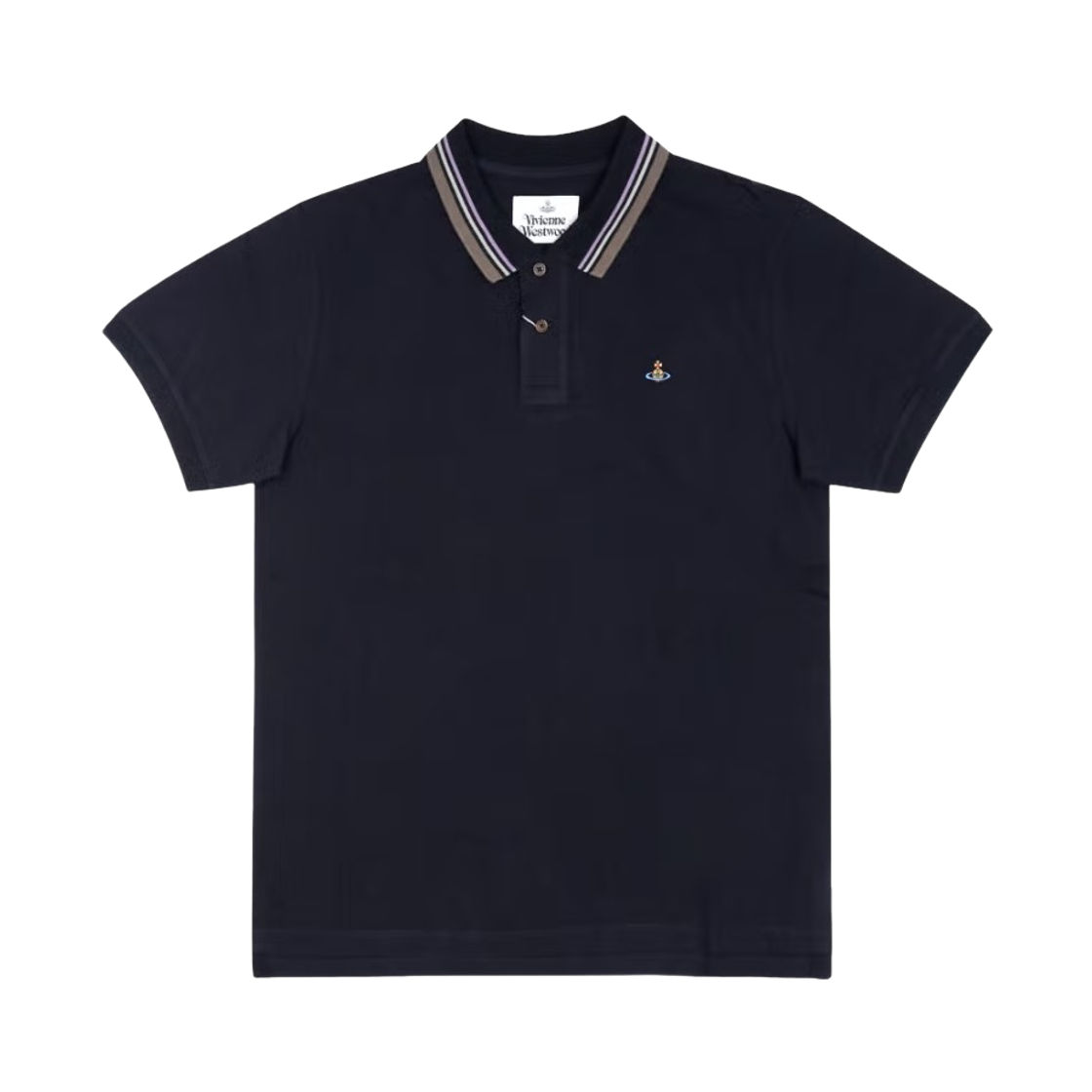 2H01000P-J0009-K410 Vivienne Westwood Classic Polo T-Shirt Navy