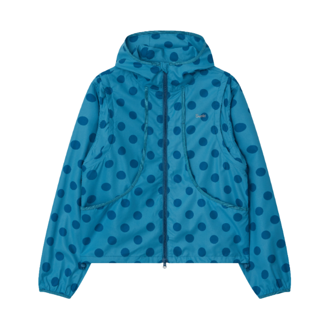 썬릿 셔링 후디드 윈드 브레이커 더스티레몬(SUNLIT Shirring Hooded Wind Breaker Dusty Lemon)
