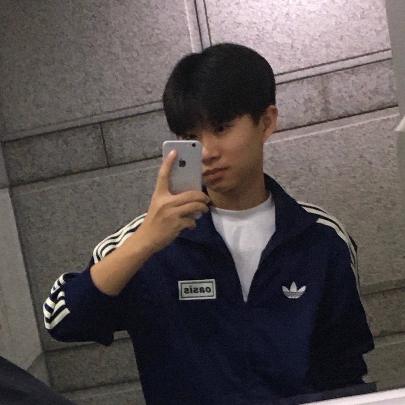 Adidas x Oasis Tour Firebird Track Top Night Indigo - KR Sizing 착용 스타일