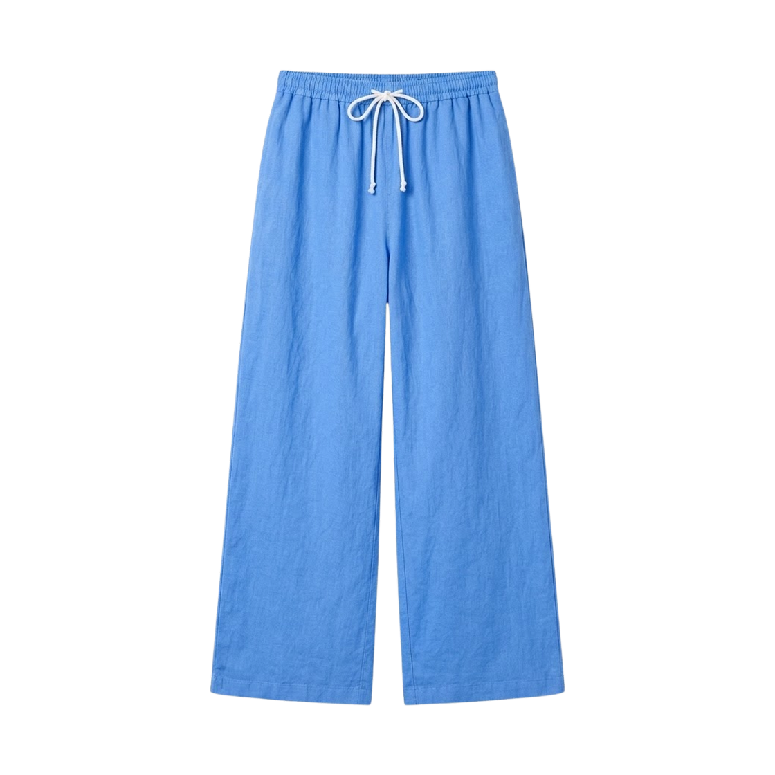 473792-65 (W) Uniqlo Linen Blend Easy Pants Tall Blue - JP