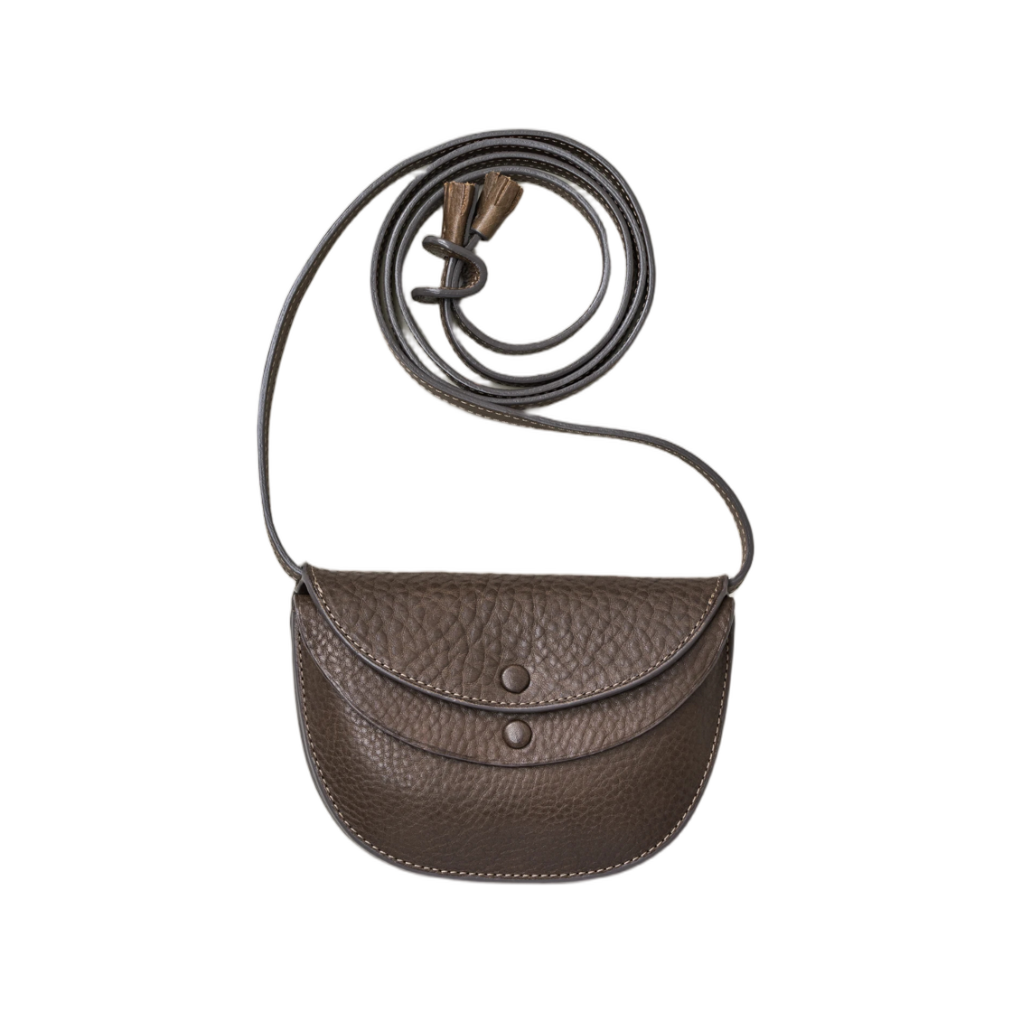 캡틴 선샤인 x 레이디 화이트 레더 파우치 브라운 페블(Kaptain Sunshine x Lady White Leather Pouch Brown Pebble)